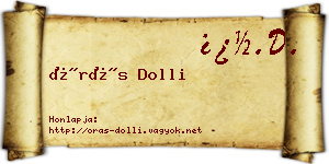 Órás Dolli névjegykártya